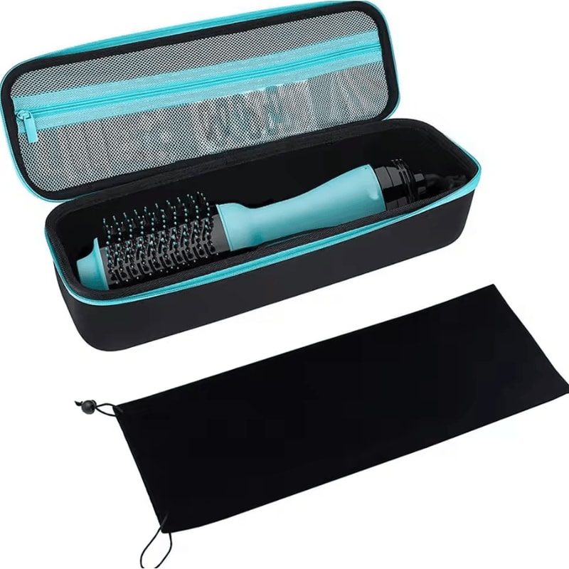 Lightweight Hard Shell Travel Case For Hair Dryer Brush Universal Hot Air Brush Organizer 4