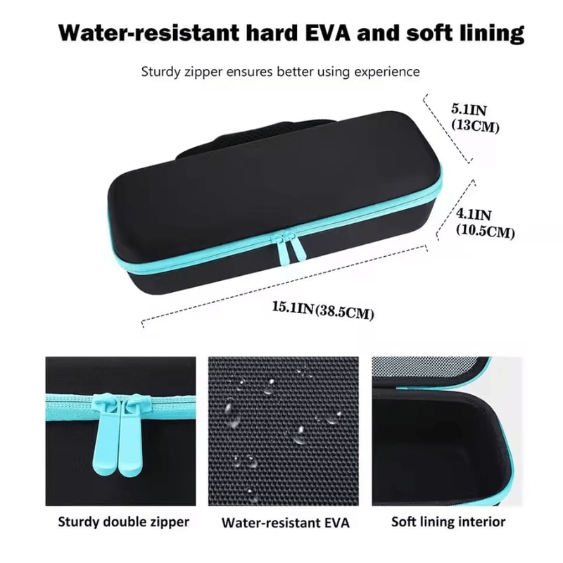Lightweight Hard Shell Travel Case For Hair Dryer Brush Universal Hot Air Brush Organizer 5