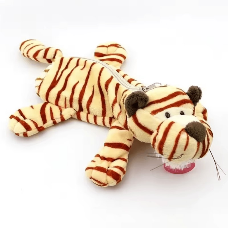 Cute Plush Animal Pencil Case Large Capacity Kawaii Stationery Organizer 7