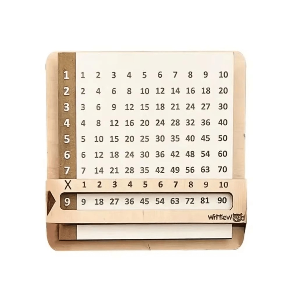 Montessori Wooden Multiplication Learning Board Interactive Math Counting Toy For Kids 2