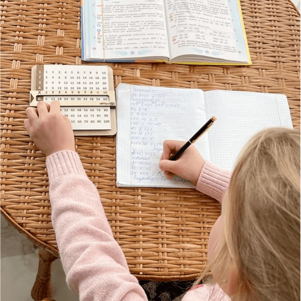 Montessori Wooden Multiplication Learning Board Interactive Math Counting Toy For Kids 4