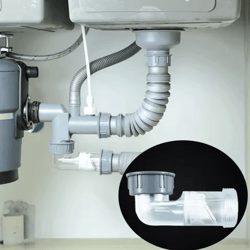 flexible anti-odor sink drain pipe kit – curved leakproof kitchen & bathroom drain solution