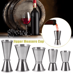 premium stainless steel double jigger – precision cocktail measuring cup (dual shot 5–30ml)