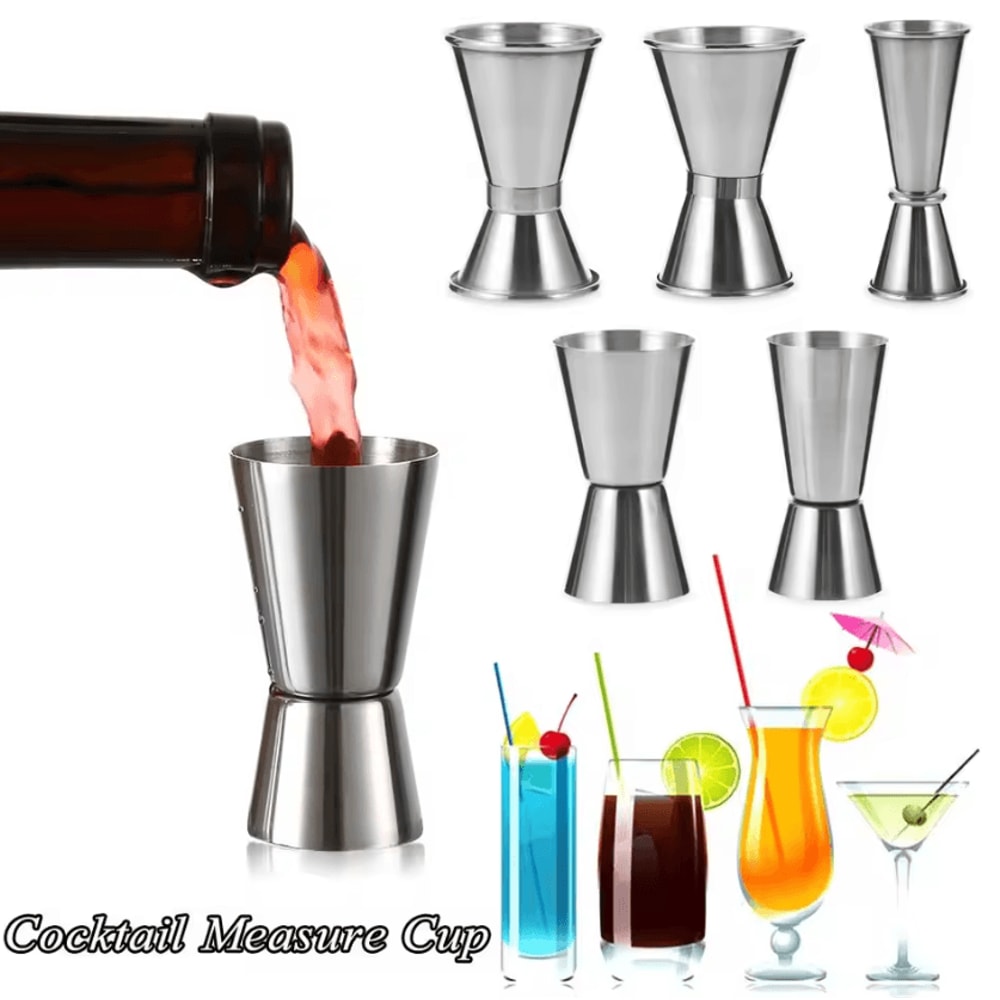 Premium Stainless Steel Double Jigger Precision Cocktail Measuring Cup Dual Shot 530ml 1