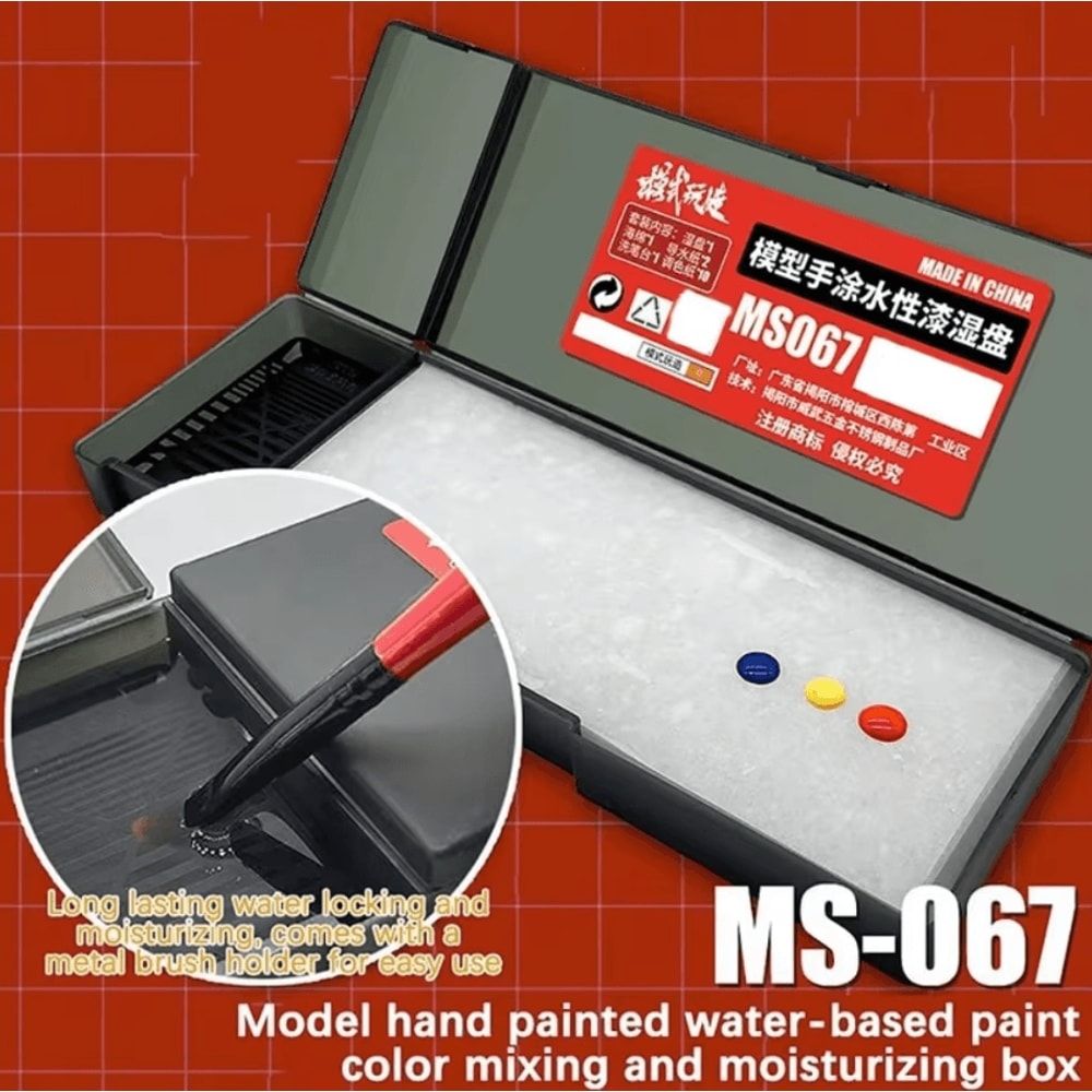 Portable Wet Palette For Miniature Painting Acrylic Paint Moisture Retention Tray 1