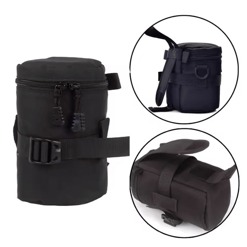 Deluxe Waterproof Camera Lens Pouch Soft Padded DSLR Lens Protection Case 4