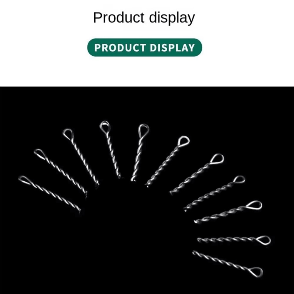 50pcs Carp Fishing Bait Spike Set Boilies Pin Hair Rig Hook Connector Kit 1