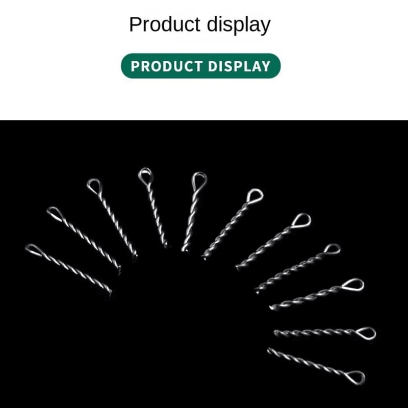 50pcs Carp Fishing Bait Spike Set Boilies Pin Hair Rig Hook Connector Kit 1