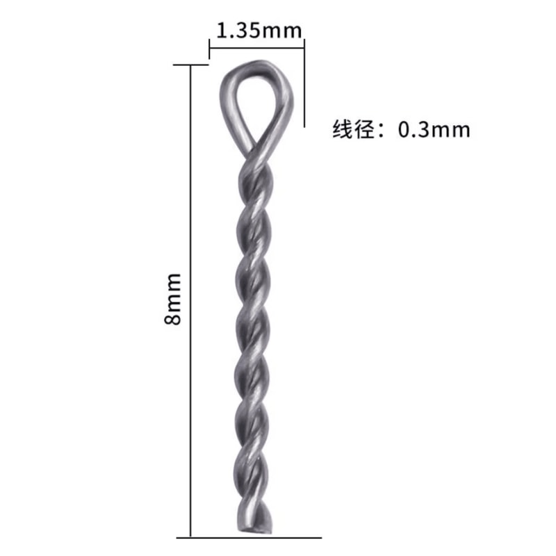 50pcs Carp Fishing Bait Spike Set Boilies Pin Hair Rig Hook Connector Kit 4