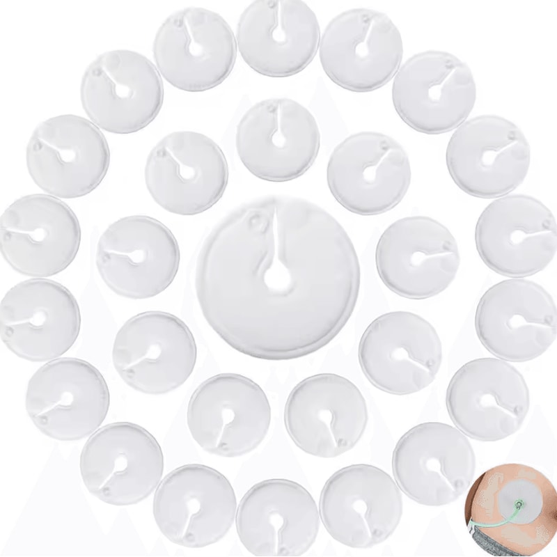 Soft Absorbent GTube Pads Holder Set Reusable Feeding Tube Covers 5 Pack 1