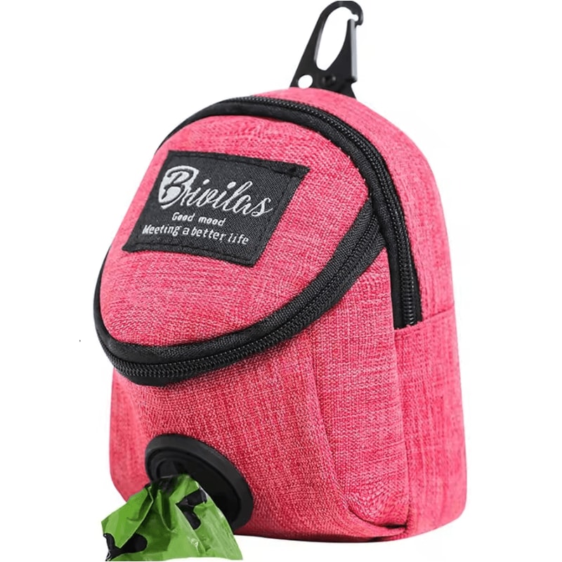 Portable Dog Training Treat Pouch HandsFree Waist Bag With Poop Bag Dispenser 7