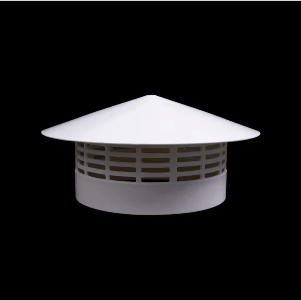 PVC Roof Air Vent Grille Cover Round Weatherproof Exhaust Cap 75200mm 0