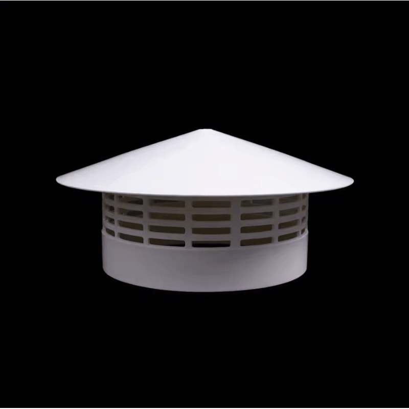 PVC Roof Air Vent Grille Cover Round Weatherproof Exhaust Cap 75200mm 0