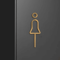 Luxury Black Gold Brass Toilet Sign Plate Elegant Washroom Door Label 1