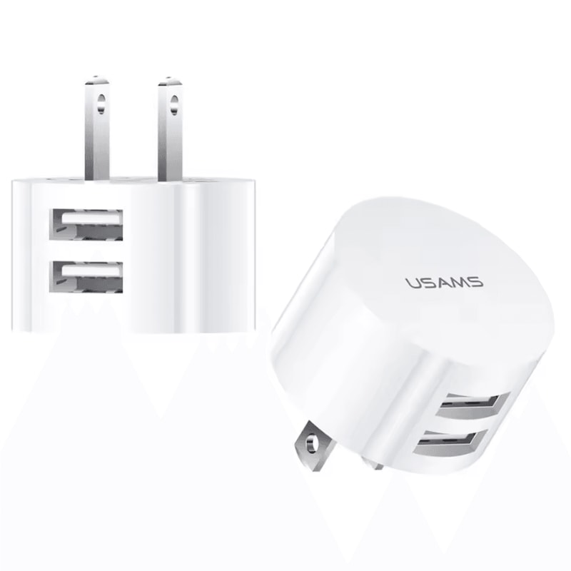 Mini Dual USB Wall Charger 5V 21A Compact Fast Charging Travel Adapter 2