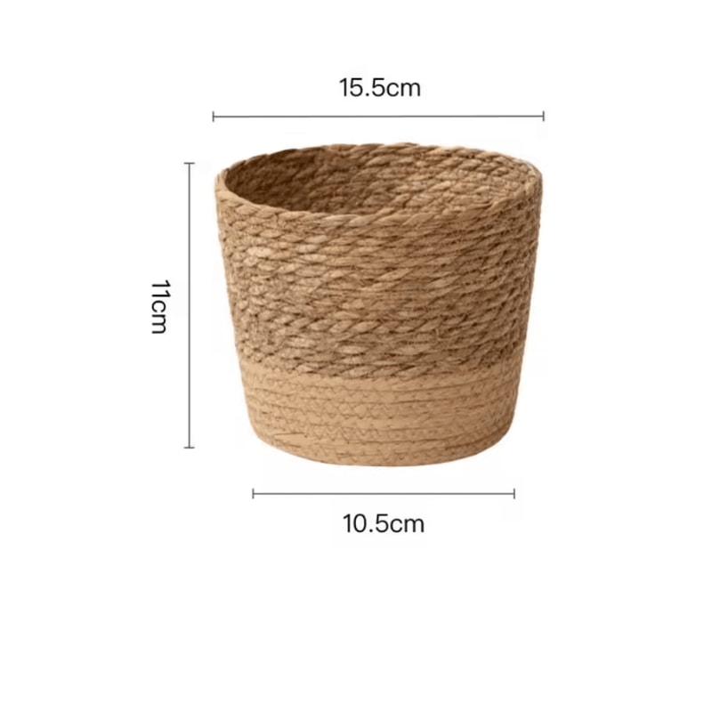 Handwoven Rattan Planter Basket Natural Wicker Flower Pot Storage Decor 2