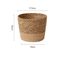 Handwoven Rattan Planter Basket Natural Wicker Flower Pot Storage Decor 4