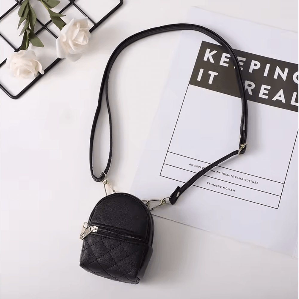 Mini PU Leather Crossbody Coin Purse Lightweight Makeup Everyday Essentials Bag 2