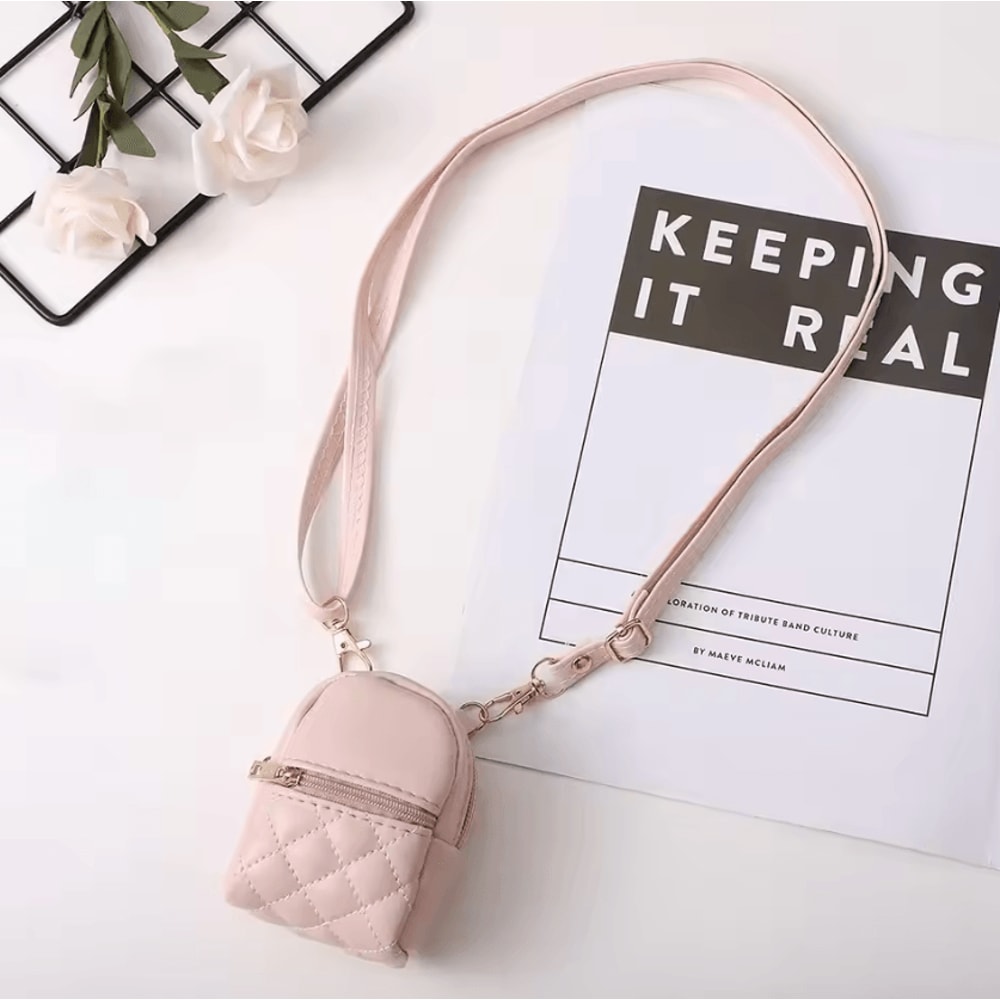 Mini PU Leather Crossbody Coin Purse Lightweight Makeup Everyday Essentials Bag 6