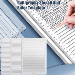transparent calligraphy stencil ruler – straight line writing guide for neat handwriting