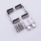 2PCS Zinc Alloy Glass Door Hinges NoDrill Frameless Cabinet Clamp Set 5