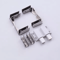 2PCS Zinc Alloy Glass Door Hinges NoDrill Frameless Cabinet Clamp Set 5