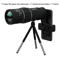 16x52 High Power Monocular Telescope Dual Focus HD Zoom LongRange Spyglass 4