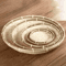 EcoWeave Handmade Bamboo Tray Basket Natural Wicker Bread Serving Basket 0
