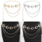 LunaEdge Punk Moon Waist Chain Belt Layered Vintage Hip Hop Metal Body Chain 0