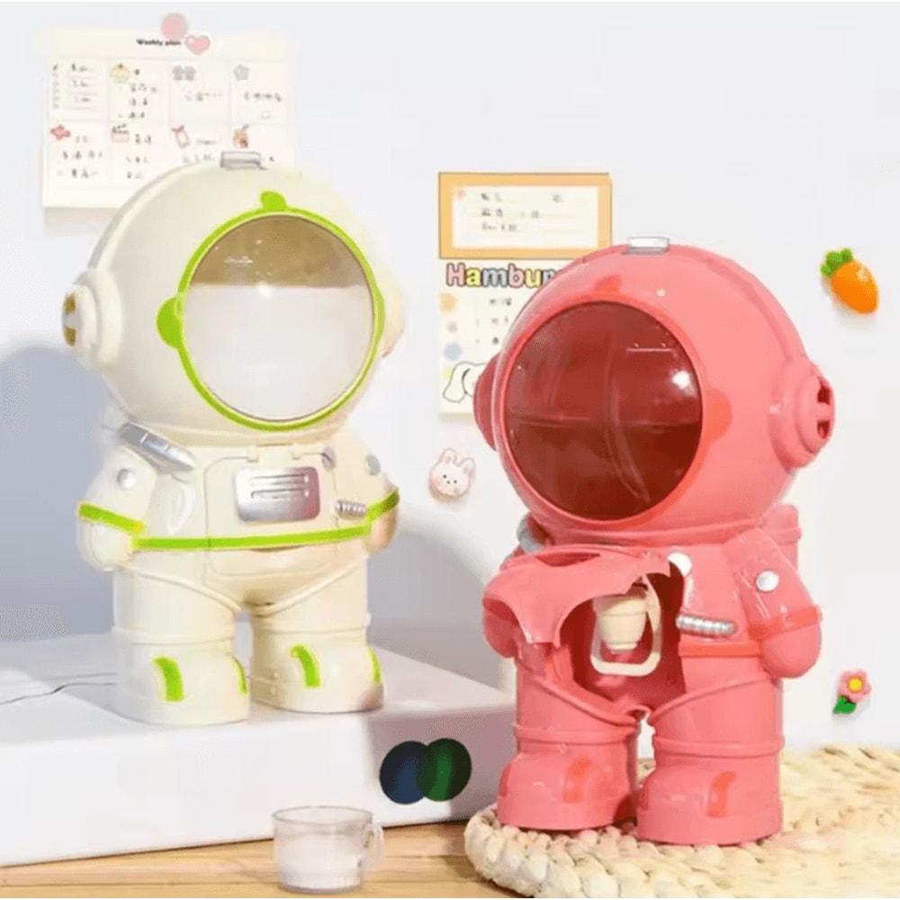 AstroSip Mini Water Dispenser Bottle Cute Astronaut Kids Straw Cup With Press System 0