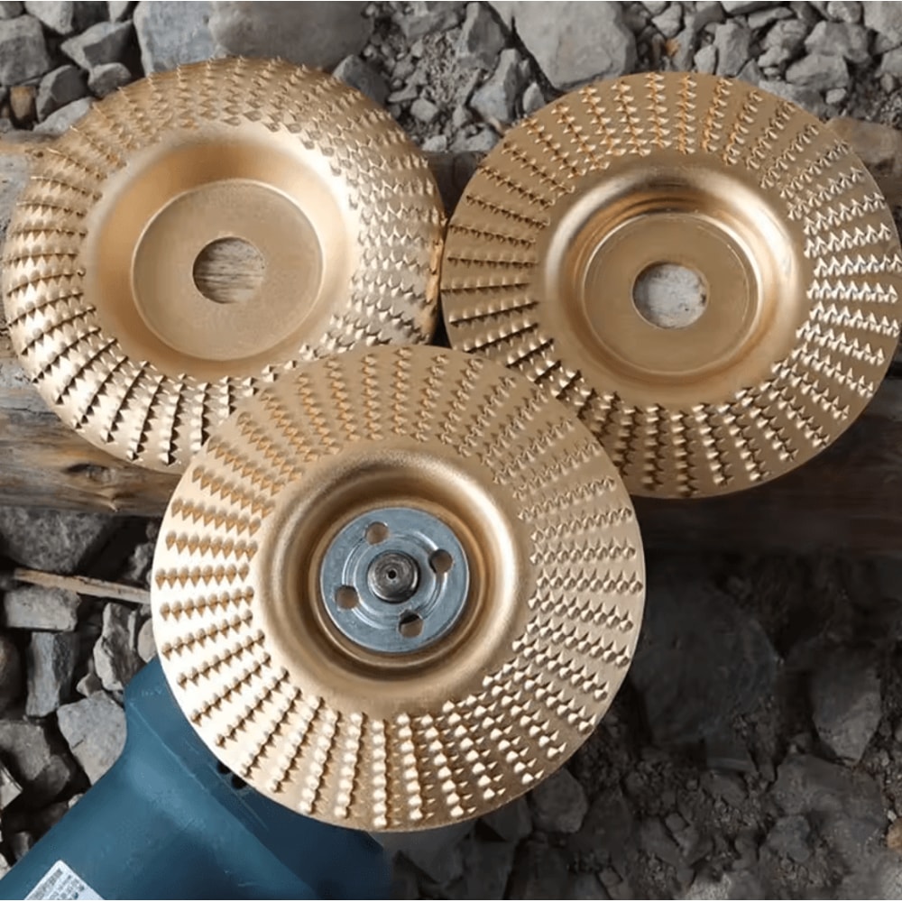 TurboCarve Wood Grinding Wheel Set Angle Grinder Disc For Carving Shaping Sanding 1