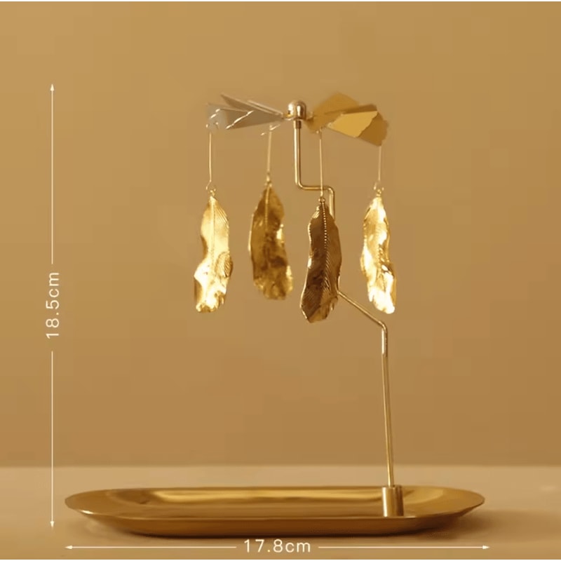 LumiSpin Gold Rotating Candle Holder Romantic Spinning Tealight Decor For Home Events 4