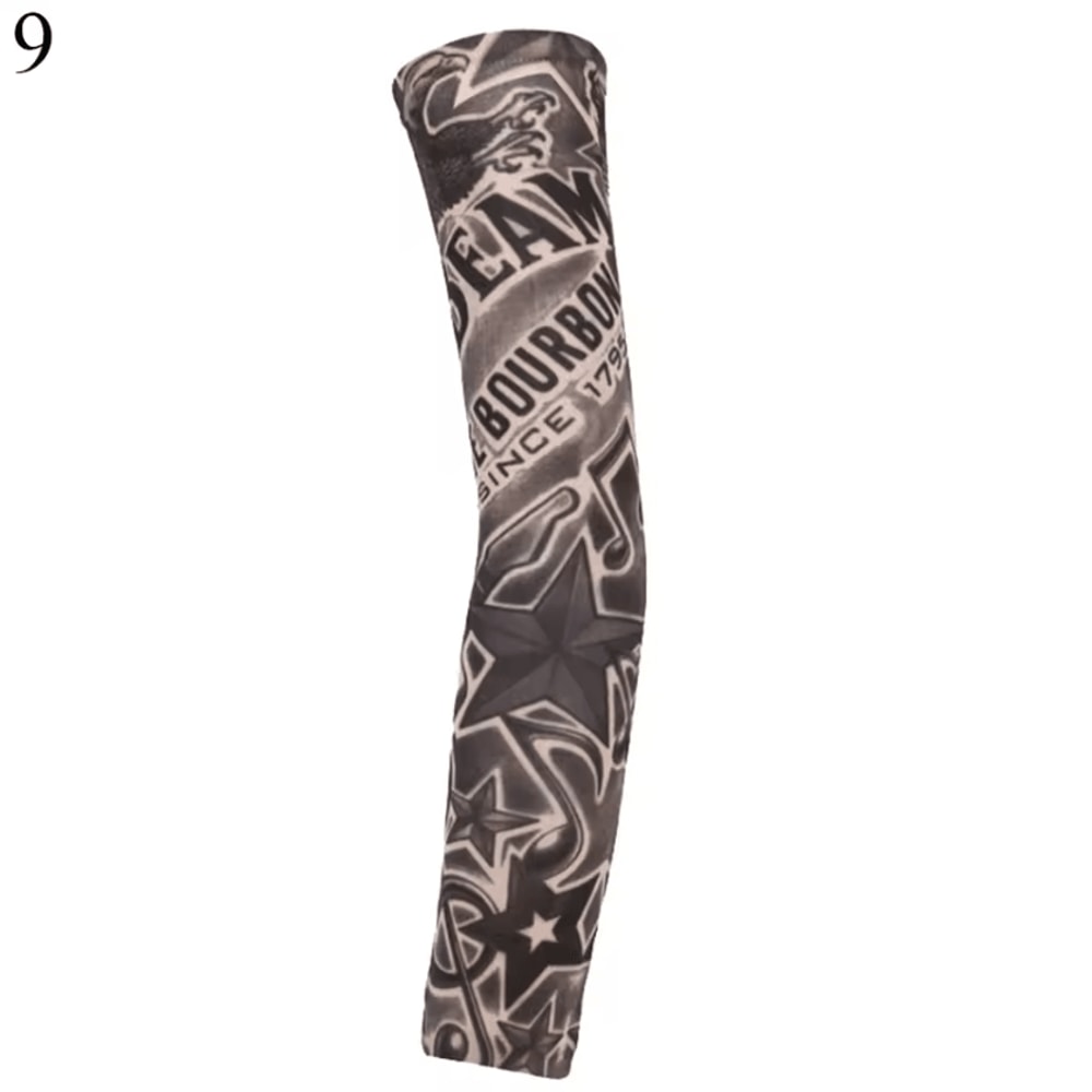 FloraShield UV Tattoo Arm Sleeves Seamless Sunscreen Cooling Arm Covers 9