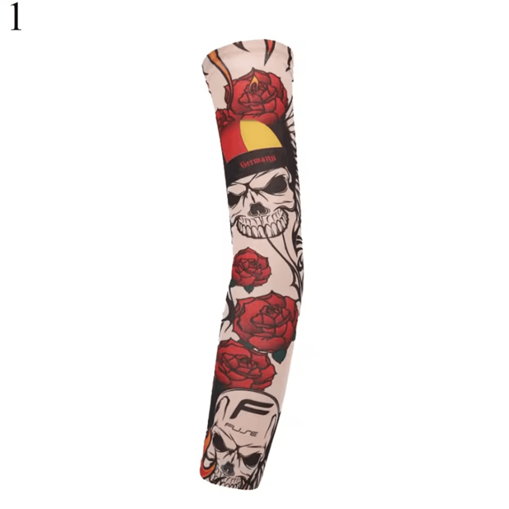 FloraShield UV Tattoo Arm Sleeves Seamless Sunscreen Cooling Arm Covers 2