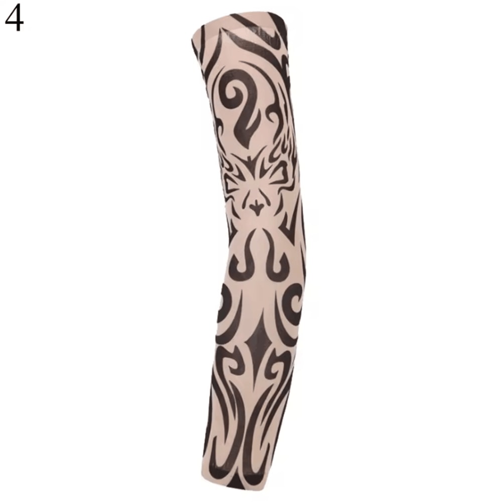 FloraShield UV Tattoo Arm Sleeves Seamless Sunscreen Cooling Arm Covers 4