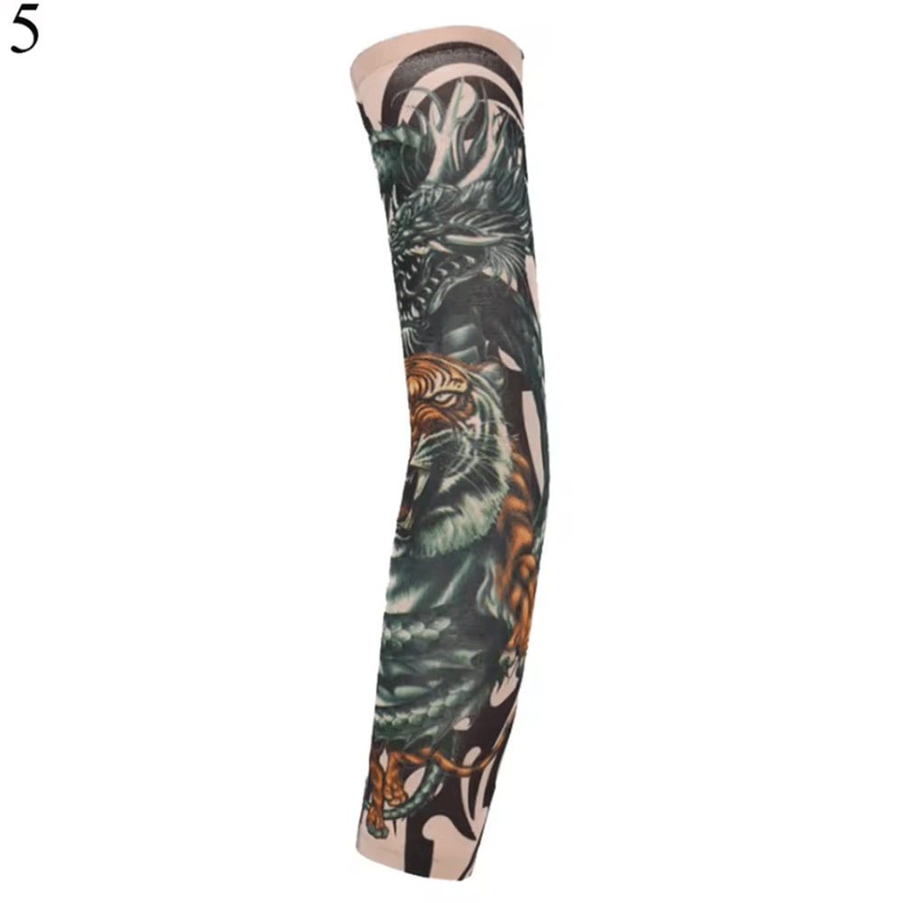 FloraShield UV Tattoo Arm Sleeves Seamless Sunscreen Cooling Arm Covers 5
