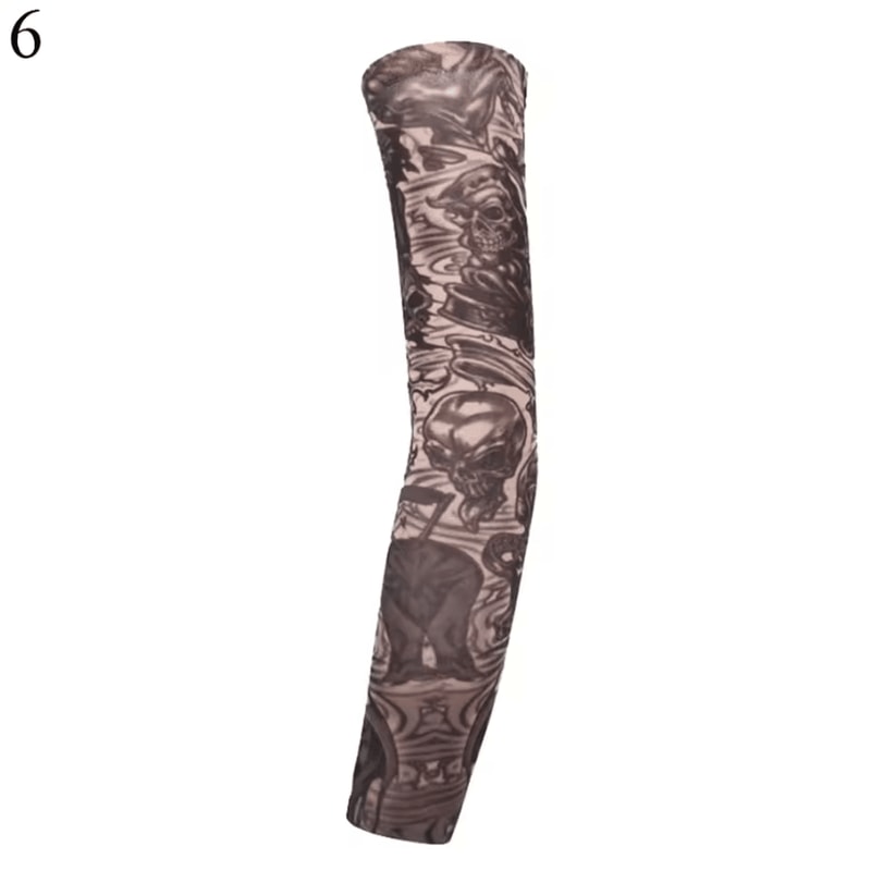 FloraShield UV Tattoo Arm Sleeves Seamless Sunscreen Cooling Arm Covers 6
