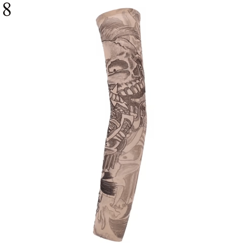 FloraShield UV Tattoo Arm Sleeves Seamless Sunscreen Cooling Arm Covers 8