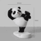 PandaCharm Resin Phone Holder Cute Panda Figurine Desk Stand Decor 4