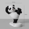 PandaCharm Resin Phone Holder Cute Panda Figurine Desk Stand Decor 4