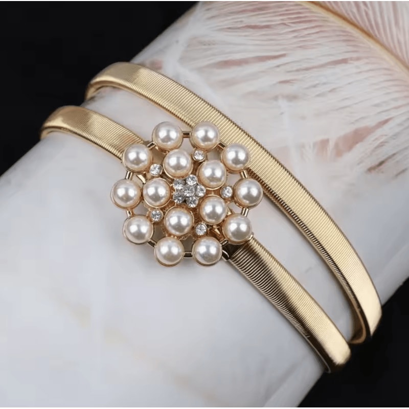 AuroraLeaf Elastic Gold Chain Belt Slim Luxury Waist Chain For Dresses Jeans 9