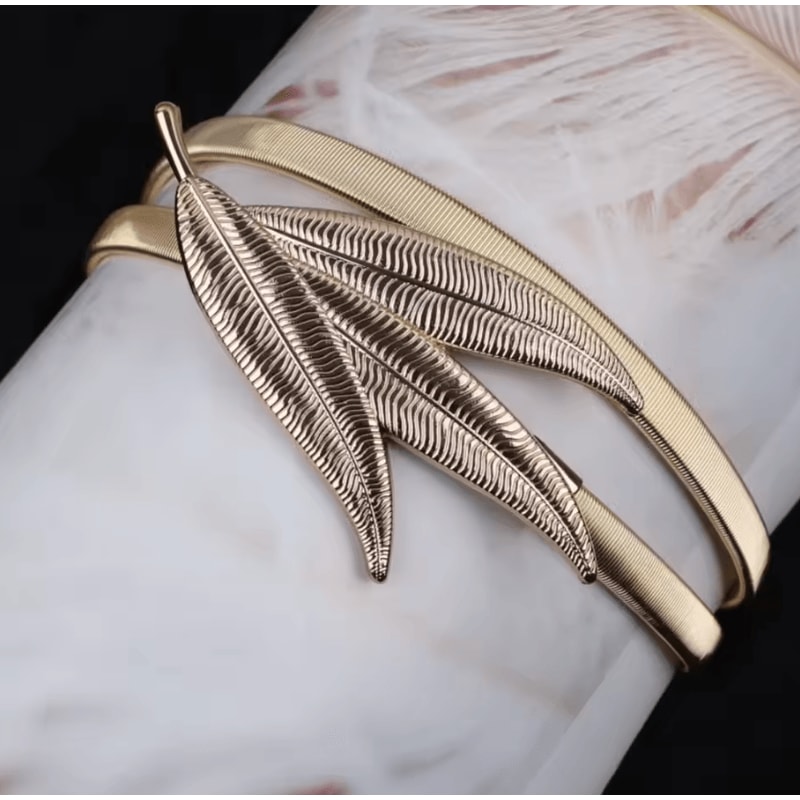 AuroraLeaf Elastic Gold Chain Belt Slim Luxury Waist Chain For Dresses Jeans 7