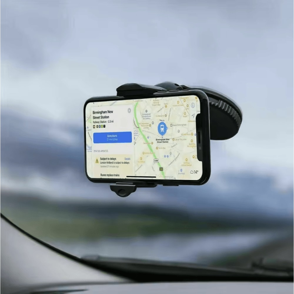 GripFlex Silicone Suction Car Phone Holder Dashboard Windscreen Mount 3