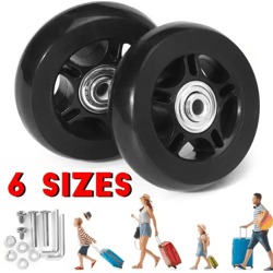 rollease silent luggage wheel repair kit – universal suitcase replacement wheels with axles (40–70mm)