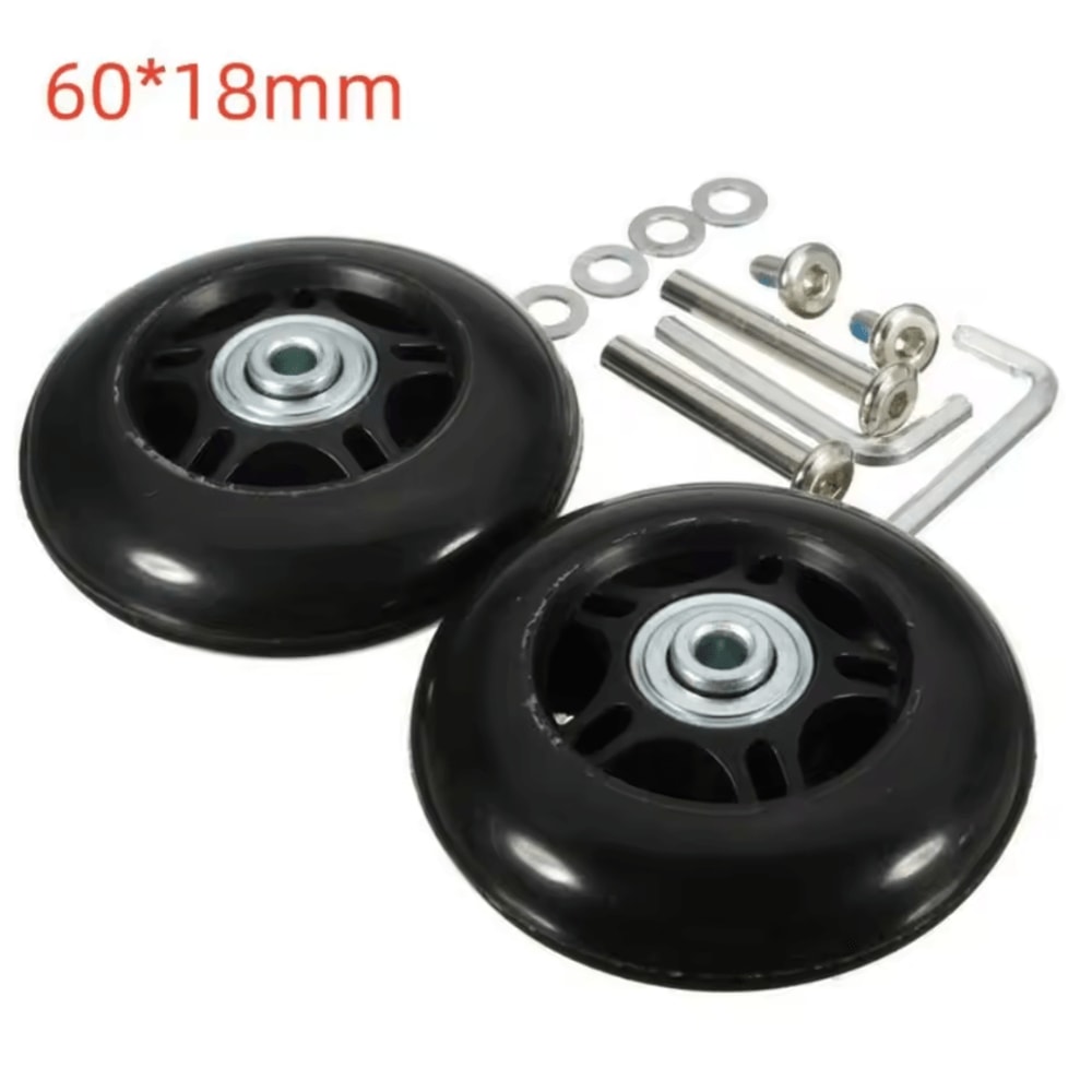 RollEase Silent Luggage Wheel Repair Kit Universal Suitcase Replacement Wheels With Axles 4070mm 5