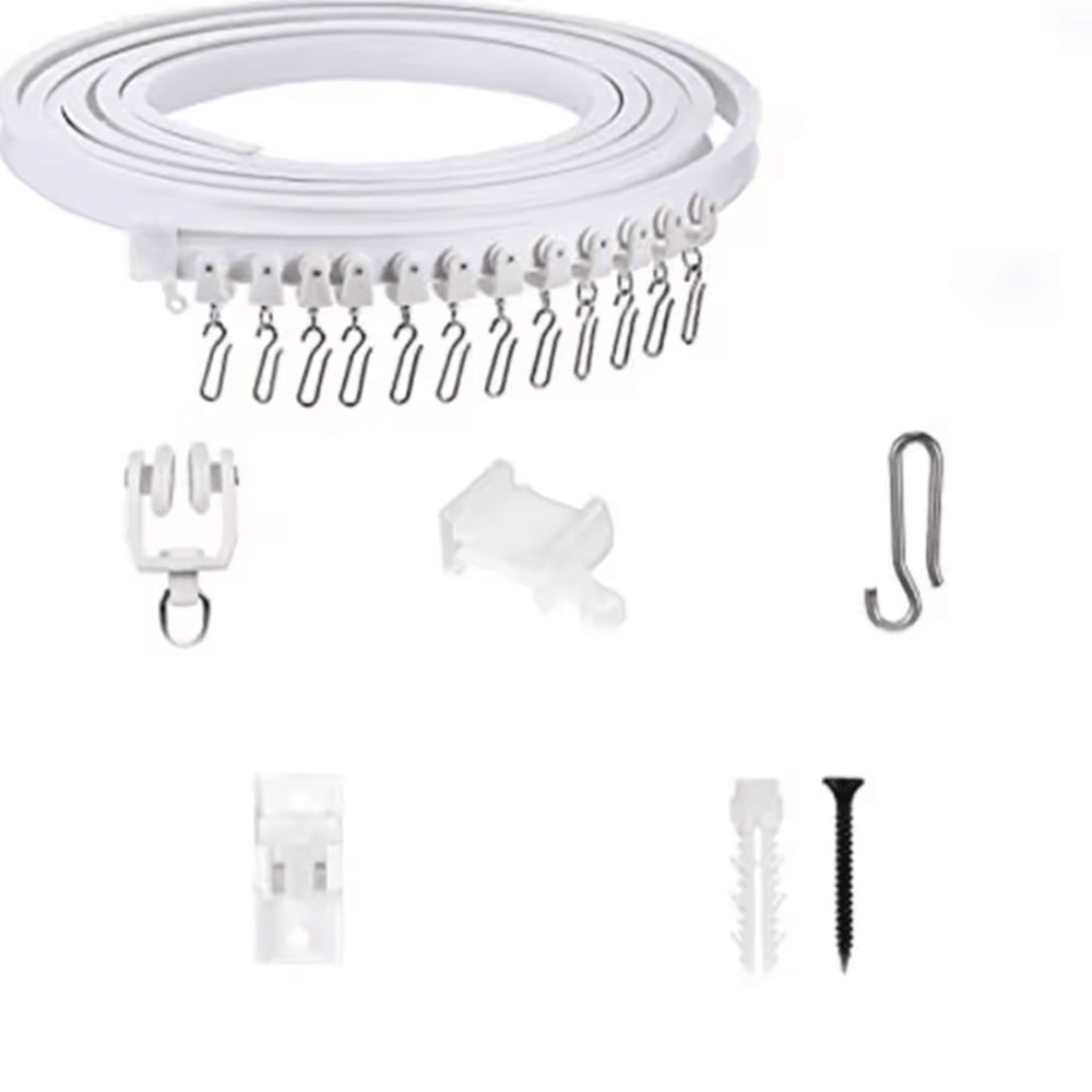 FlexiGlide Bendable Curtain Track Rail Silent Nano Curtain Rail System 3