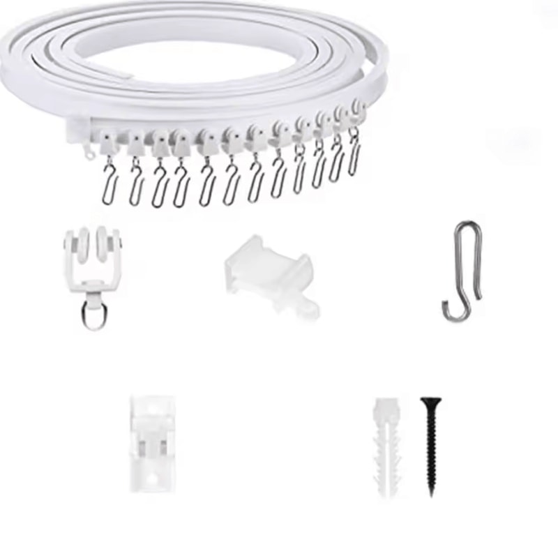 FlexiGlide Bendable Curtain Track Rail Silent Nano Curtain Rail System 3