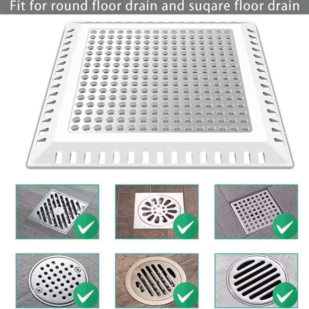 DrainGuard Stainless Steel Hair Catcher Shower Sink AntiClog Drain Filter 2