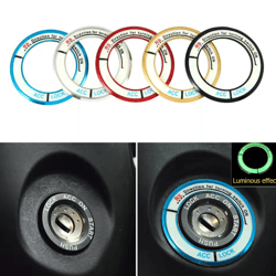 glowring luminous ignition switch cover – alloy car start button decor for toyota corolla