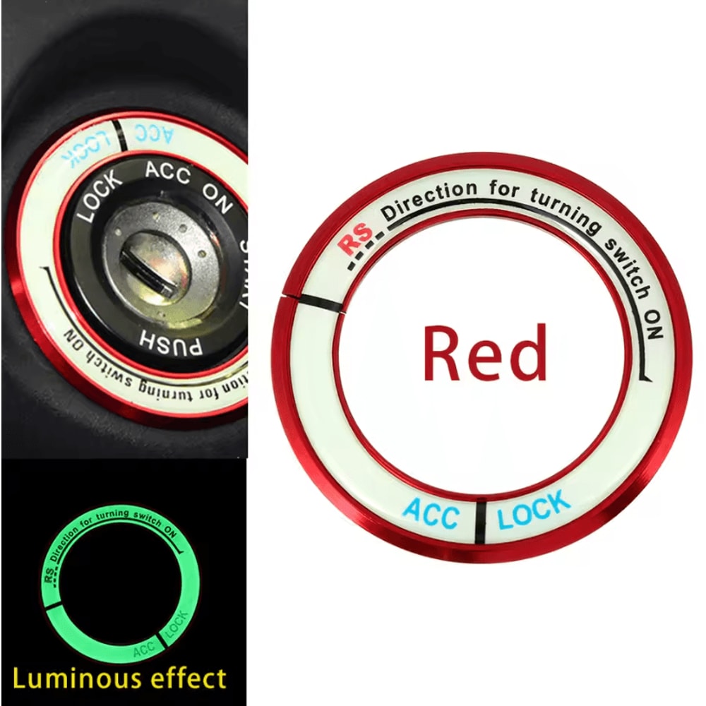 GlowRing Luminous Ignition Switch Cover Alloy Car Start Button Decor For Toyota Corolla 1